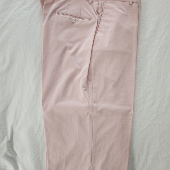 Hickey Freeman Cream and Pink Trousers - Picture 2 of 5